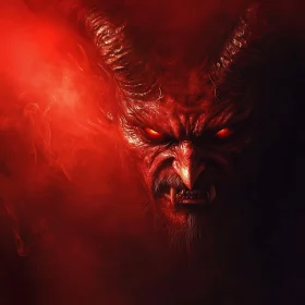 Crimson Demon: A Study in Fiery Malevolence