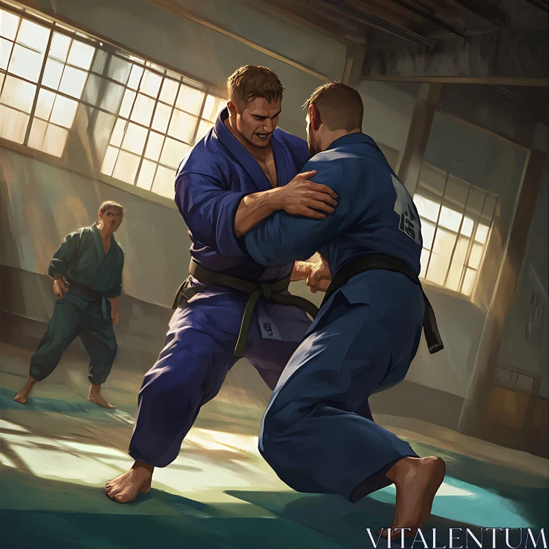 AI ART Judo Grapple Scene