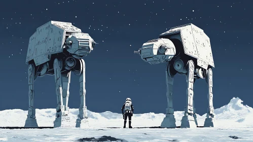 Imperial Walkers on Hoth