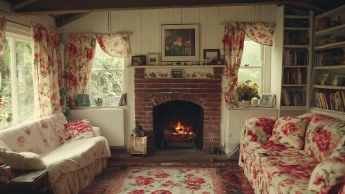 Cozy Interior with Floral Accents