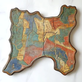 Artistic Cartography with Vibrant Colors