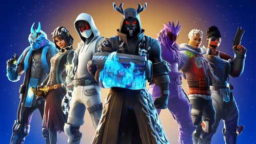 Epic Fortnite Squad: Ready for Action