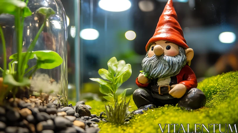 Terrarium Gnome Figurine AI Image