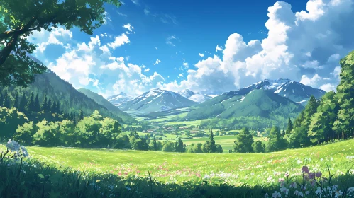 Green Valley and Snow Mountains