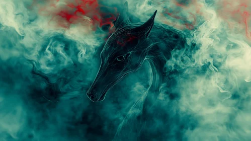 Mystic Wolf in Smoky Haze