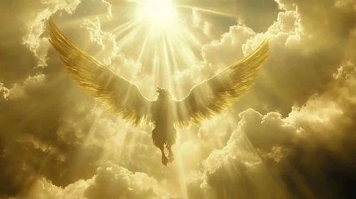 Phoenix Ascending in Radiant Light