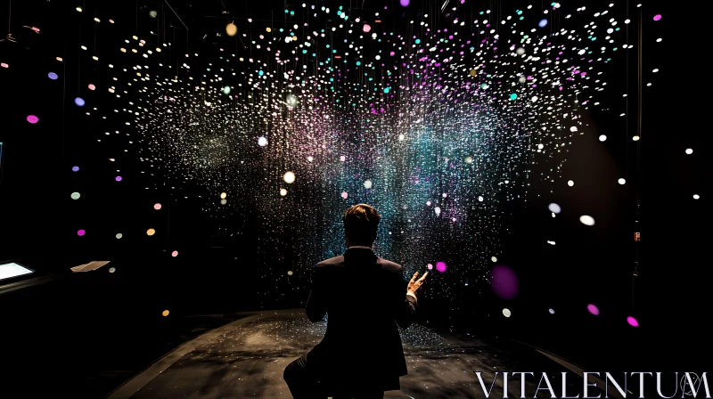 Stunning Interactive Light Installation AI Image