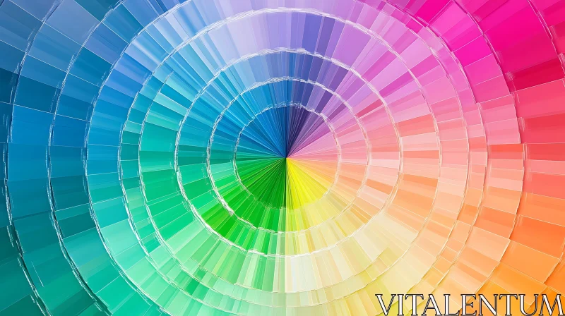 Circular Gradient of Color Swatches AI Image