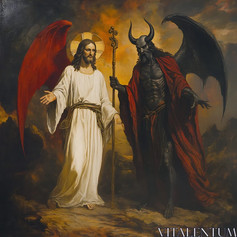 AI ART Divine and Demonic: A Study in Contrast