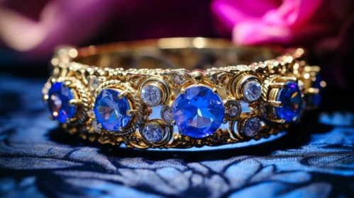 Vintage Sapphire and Diamond Bracelet - Exquisite Baroque Composition
