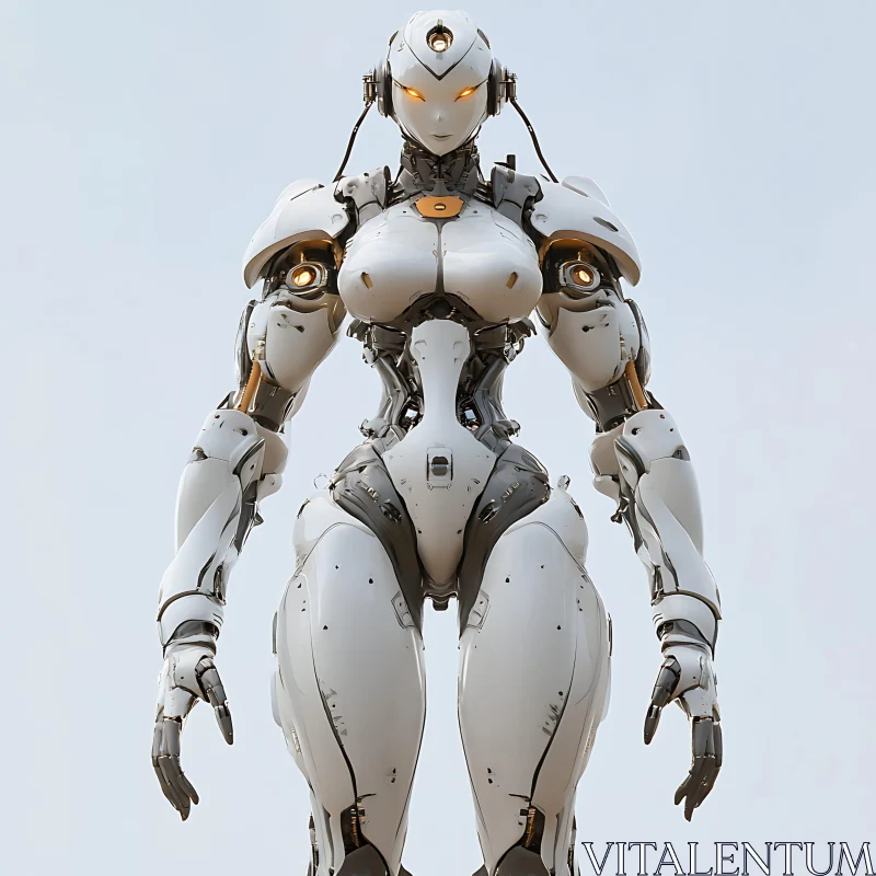 Futuristic Humanoid Robot AI Image