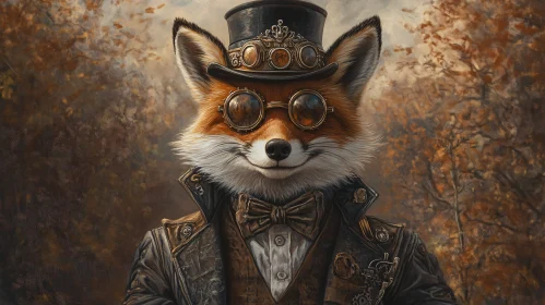 Fox in Steampunk Outfit