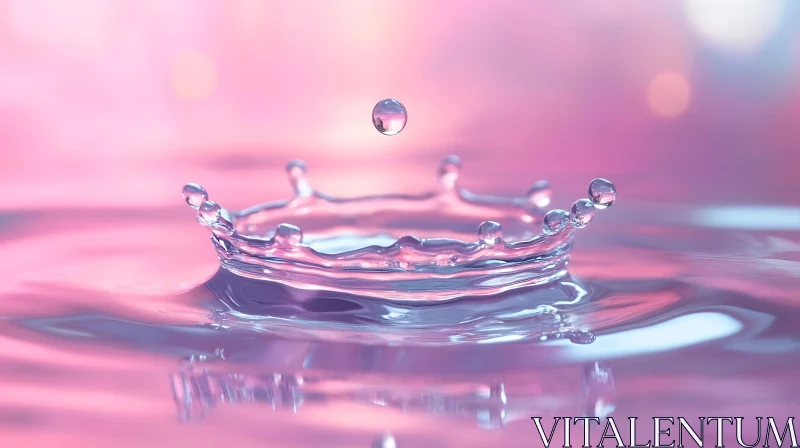 AI ART Serene Water Crown Splash in Pastel Hues