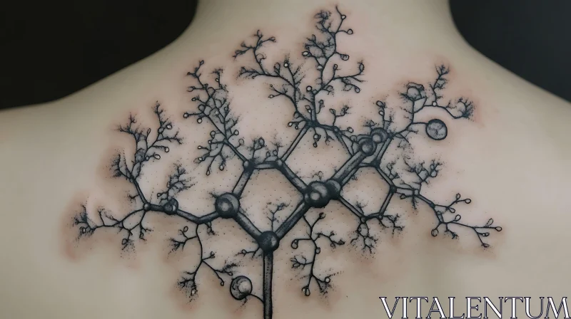 Molecular-Tree Fusion Tattoo Design AI Image