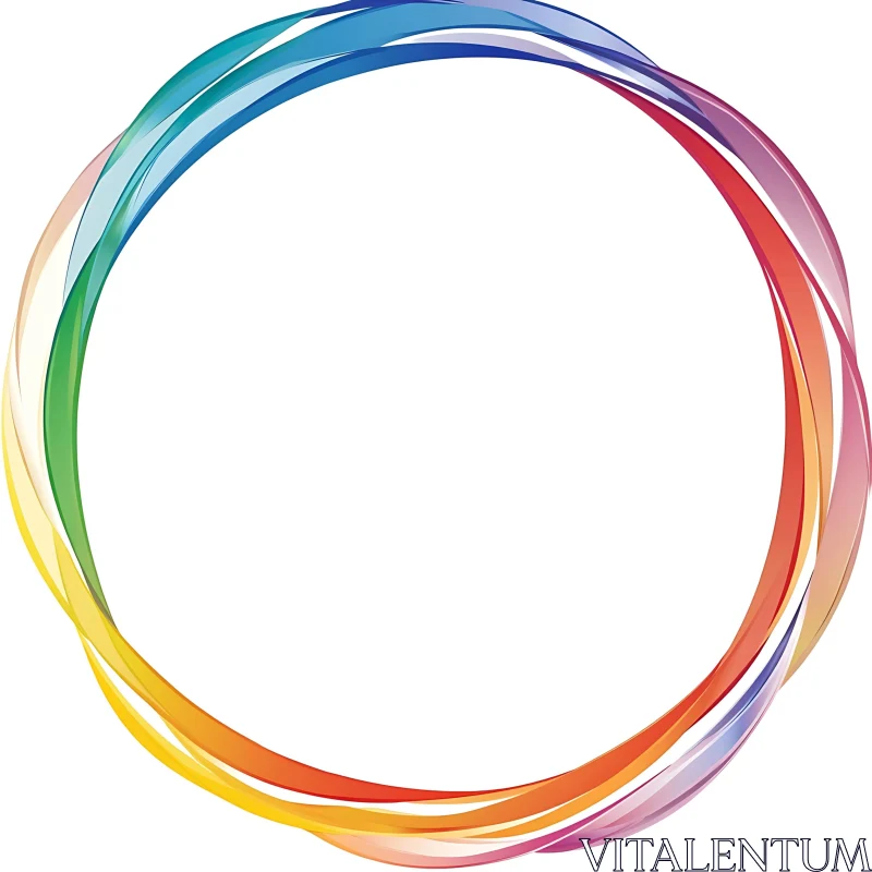 AI ART Rainbow Circle Abstract Art