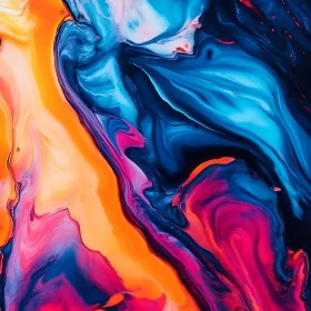 Colorful Abstract Fluid Art Design