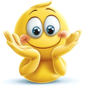 Smiling Emoji Character Illustration