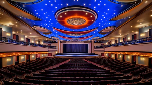 Ornate Theater Hall with Stage and Seating