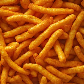 Golden Crunchy Cheese Puffs