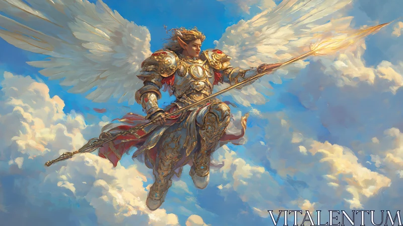 Winged Guardian in the Sky AI Image