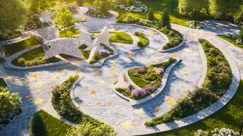 Park with Star Sculptures