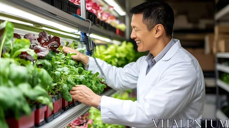 Indoor Gardening with Hydroponics System AI Image