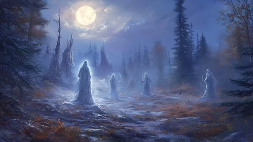 Ethereal Guardians of the Moonlit Forest