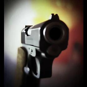 Focused Handgun with Soft Background Blur