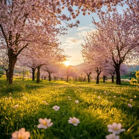 Floral Meadow in Golden Light