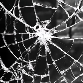 Abstract Cracked Glass Art