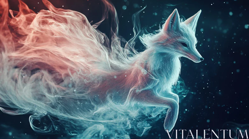 Mystic Fox with Smokey Aura AI Image