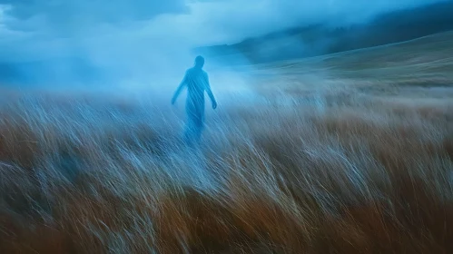 Ghostly Walker in the Tall Grass