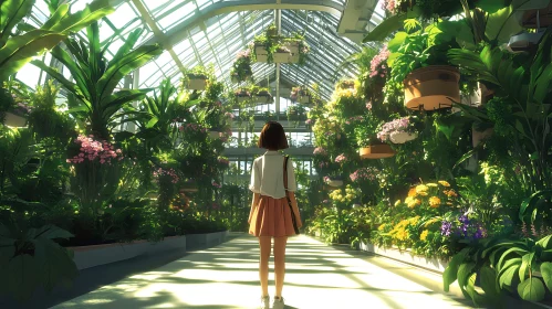 Girl in Botanical Garden