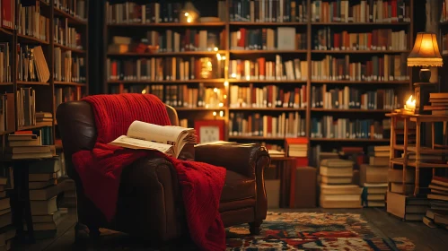 Reading Nook in a Home Library