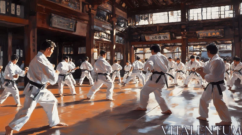 AI ART Martial Arts Practice: Karate in Action