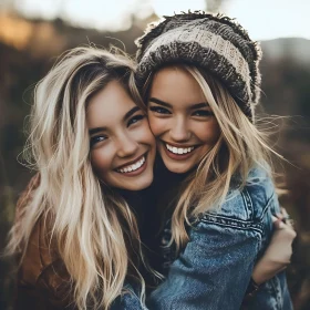 Two Friends Smiling