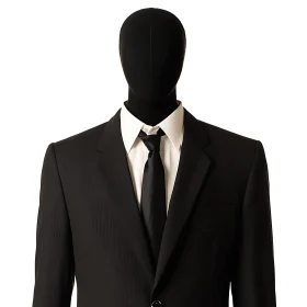 Anonymous Elegance: Black Suit Mannequin