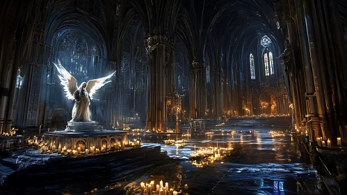 Angel in Gothic Cathedral