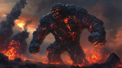 Colossal Golem of Magma and Stone