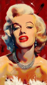 Marilyn Monroe Glamorous Pop Art Portrait