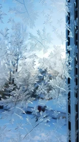 Winter Snowflakes Window Film - Planar Expressionism Art