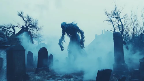 Misty Graveyard Apparition