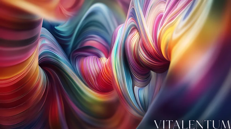 Fluid Colourful Abstract Art AI Image