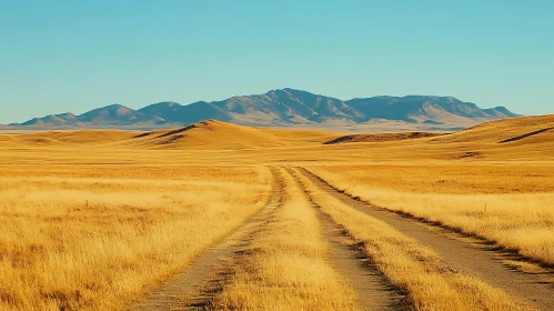 Open Field and Mountain Vista