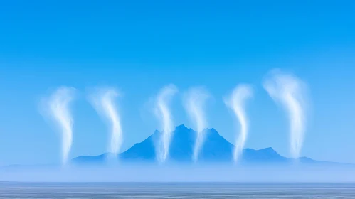 Misty mountain landscape