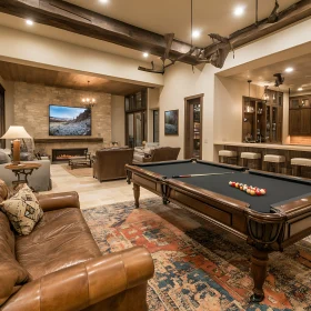 Luxurious Interior with Game Room