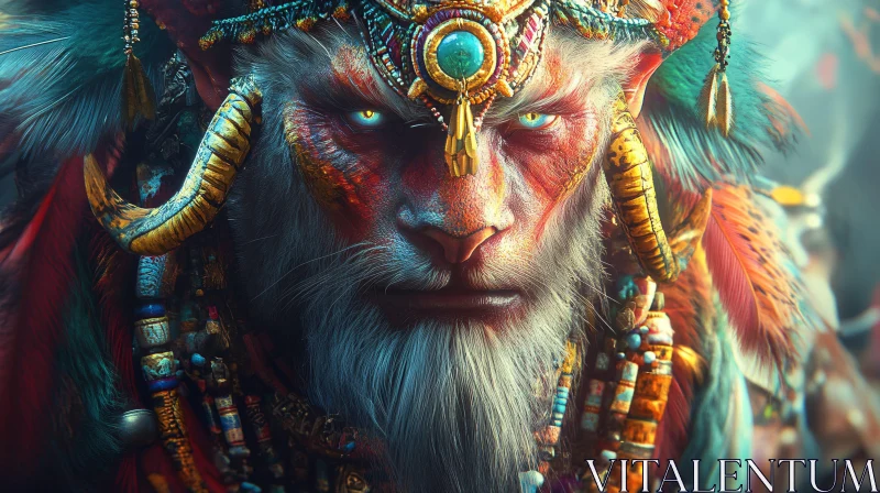 AI ART Ornate Fantasy Character Close-Up