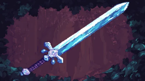 Enchanted Blade Pixelated Artwork