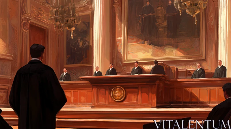 Legal Trial Courtroom AI Image