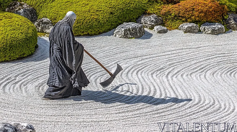 AI ART Zen Garden Serenity